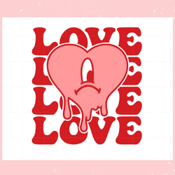 bad bunny love heart drip svg, valentine svg,valentine day svg,valentine day,happy valentine