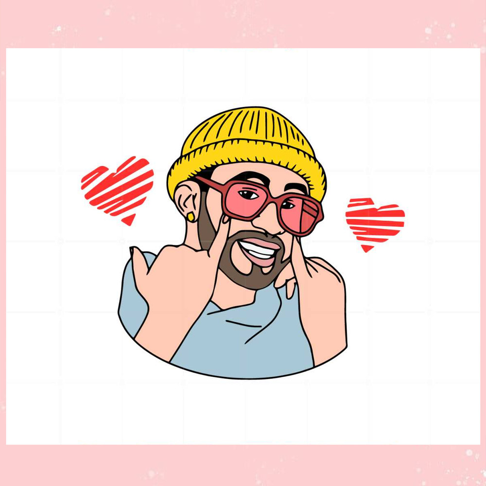 Bad Bunny Valentines Baby Benito Layered Svg Cutting Files.jpg