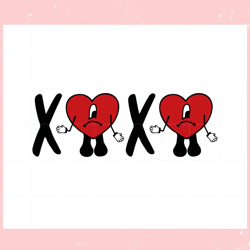 bad bunny xoxo svg best graphic designs , valentine svg,valentine day svg,valentine day,happy valentine