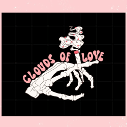 clouds of love valentines skeleton hands , valentine svg,valentine day svg,valentine day,happy valentine