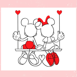 disney couple valentine mickey minnie svg, valentine svg,valentine day svg,valentine day,happy valentine