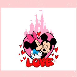 groovy mickey minnie kiss love svg, valentine svg,valentine day svg,valentine day,happy valentine