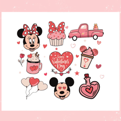 pink happy valentines day disney svg, valentine svg,valentine day svg,valentine day,happy valentine