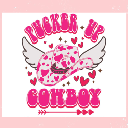pucker up cowboy rodeo season svg, valentine svg,valentine day svg,valentine day,happy valentine