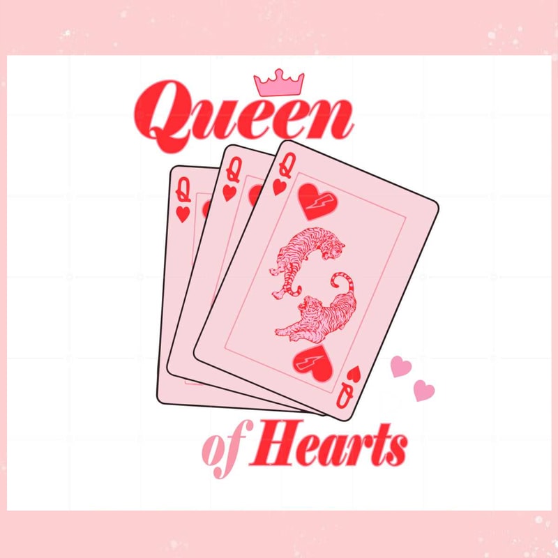 Queen Of Hearts Cute Valentines Svg Graphic Designs Files.jpg