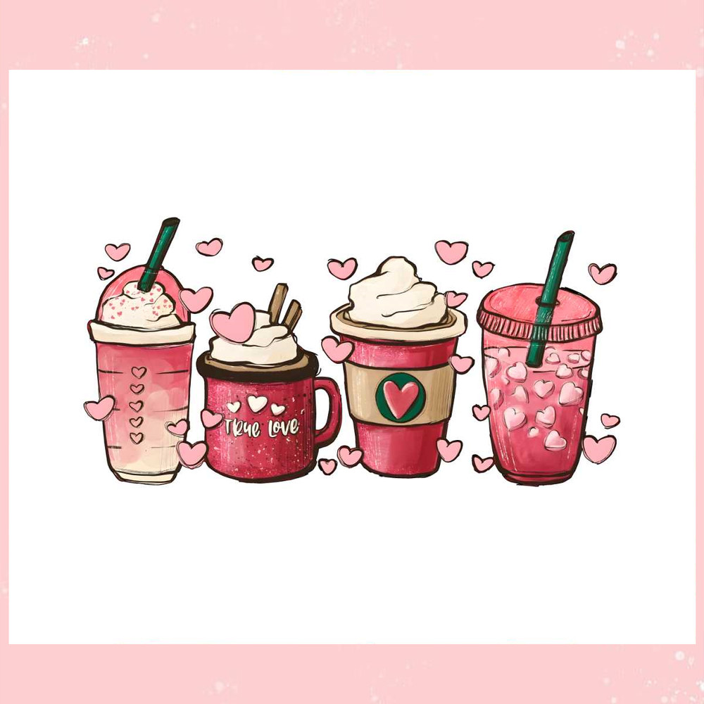 Retro Valentine Coffee True Love PNG.jpg