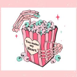 retro valentine popcorn you make my heart svg, valentine svg,valentine day svg,valentine day,happy valentine