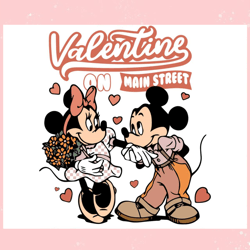 valentine on main street disney mouse couple svg, valentine svg,valentine day svg,valentine day,happy valentine