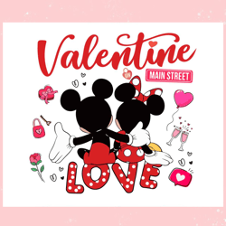 valentine on main street love mickey minnie svg, valentine svg,valentine day svg,valentine day,happy valentine