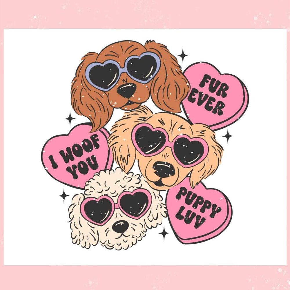 Retro Dog Valentine I Woof You SVG.jpg