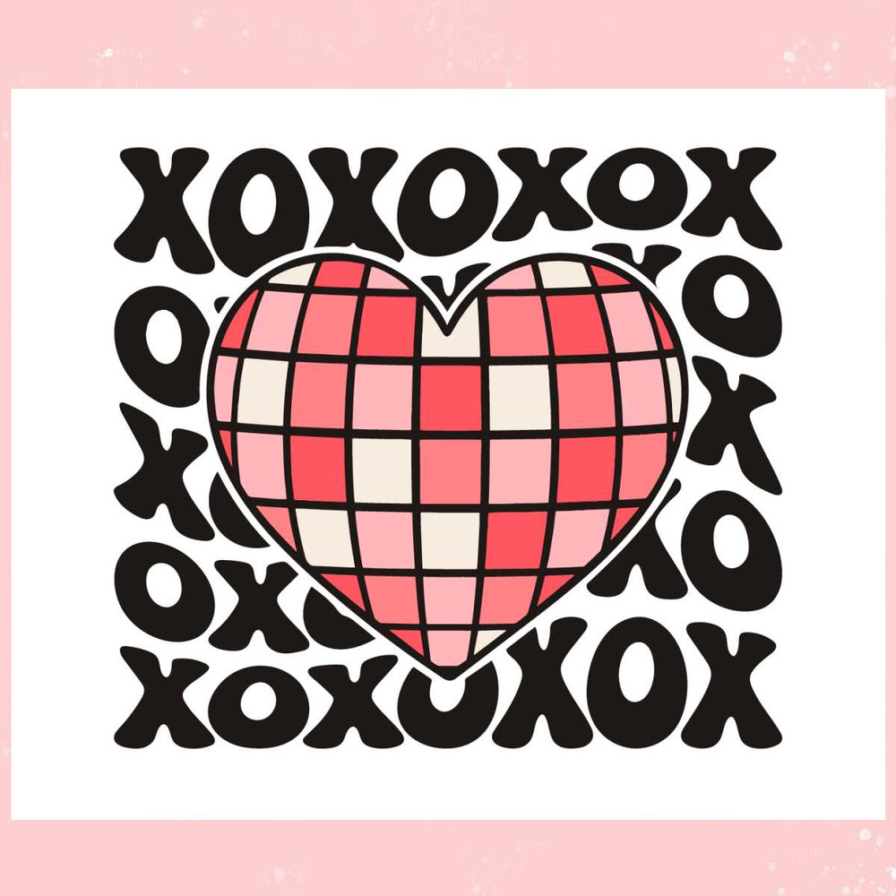 Retro Valentine XOXO Heart SVG.jpg