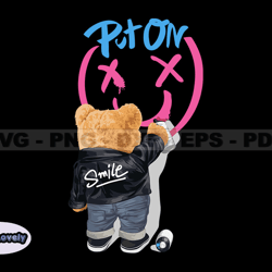 cool teddy bear stretwear, teddy bear tshirt design, streetwear teddy bear png, urban, dtg, dtf 51