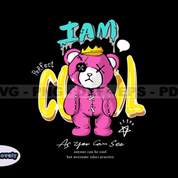 cool teddy bear stretwear, teddy bear tshirt design, streetwear teddy bear png, urban, dtg, dtf 104