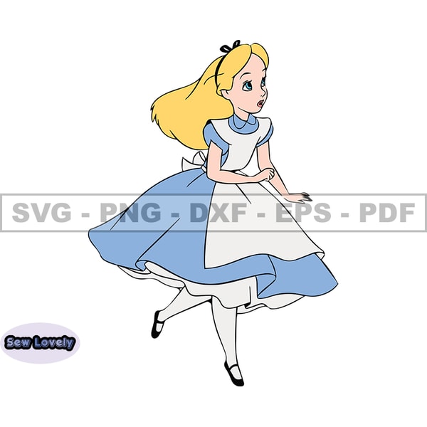 Alice Falling Svg Alice in Wonderland Svg, Alice Svg, Cartoon Customs SVG, EPS - Inspire ...