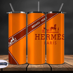 hermes tumbler wrap, hermes tumbler png, hermes logo, luxury tumbler wraps, logo fashion design by sew lovely 110