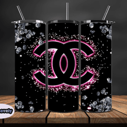 chanel tumbler wrap, chanel tumbler png, chanel logo, luxury tumbler wraps, logo fashion design by sew lovely 151