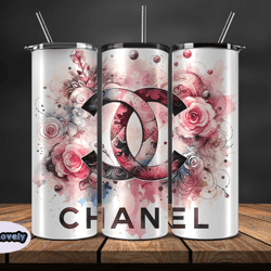 chanel tumbler wrap, chanel tumbler png, chanel logo, luxury tumbler wraps, logo fashion design by sew lovely 159