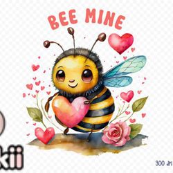 Bee Mine  Valentines Day Sublimation Design 122