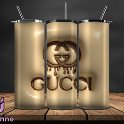 Gucci Tumbler Wrap, Logo LV 3d Inflatable, Fashion Patterns, Logo Fashion Tumbler -12 by Jennie