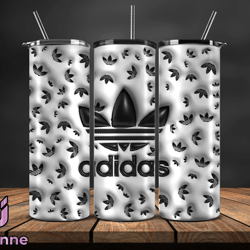Adidas Tumbler Wrap, Logo Adidas 3d Inflatable, Fashion Patterns, Logo Fashion Tumbler -18 by Jennie