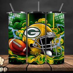 Green Bay Packers Tumbler Wraps, ,Nfl Teams, Nfl Sports, NFL Design Png, Design by Mappp Store 12