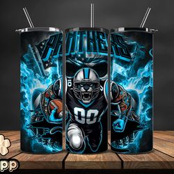 Carolina Panthers Fire Tumbler Wraps, ,Nfl Png,Nfl Teams, Nfl Sports, NFL Design Png, Design by Mappp 05