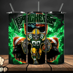Green Bay Packers Fire Tumbler Wraps, ,Nfl Png,Nfl Teams, Nfl Sports, NFL Design Png, Design by Mappp 12