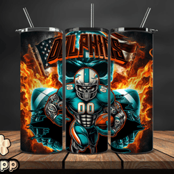 Miami Dolphins Fire Tumbler Wraps, ,Nfl Png,Nfl Teams, Nfl Sports, NFL Design Png, Design by Mappp 20