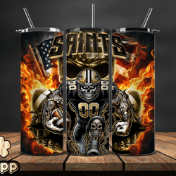 New Orleans Saints Fire Tumbler Wraps, ,Nfl Png,Nfl Teams, Nfl Sports, NFL Design Png, Design by Mappp 23