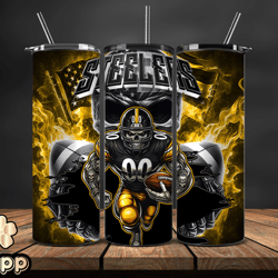 Pittsburgh Steelers Fire Tumbler Wraps, ,Nfl Png,Nfl Teams, Nfl Sports, NFL Design Png, Design by Mappp 27