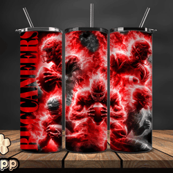 Tampa Bay Buccaneers Glow Tumbler Wraps, , NFL Logo,, NFL Sports, NFL Design Png, Design by Mappp  07