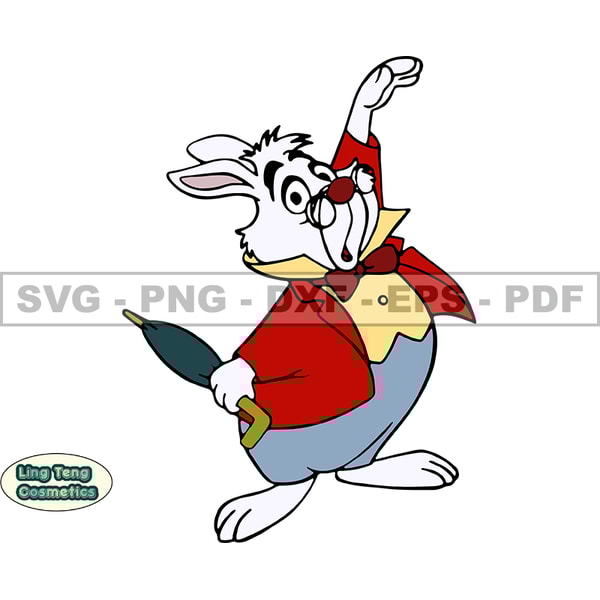 White Rabbit Svg, Alice in Wonderland Svg, Cartoon Customs S | Inspire ...