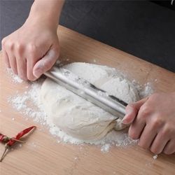 1Pc Stainless Steel Rolling Pin Kitchen Utensils Dough Roller