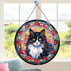 Cat Suncatcher Stained Window Hanging Decor