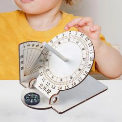 Sundial Clock Scientific Experiment Kit DIY Sundial Model