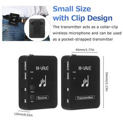 M-VAVE SWS10 2.4GHz Wireless Earphone Monitor Transmission System USB Rechargeable Transmitter & Receiver Support Mono/S