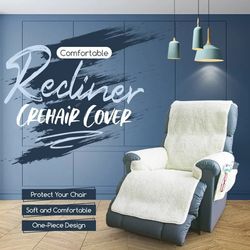 Fleece Sofa Cover Armchair Thickened Fleece Recliner Protection Pad