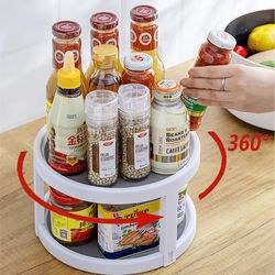 360 Rotate Anti-slip Spice Rack Organizer