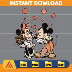mickey and minnie svg, disney valentines day svg, disney valentine's day svg, mickey minnie valentine svg, kiss love svg