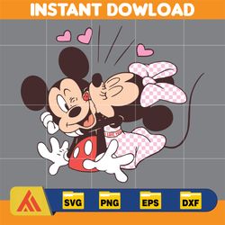 vintage mickey and minnie svg, disney valentines day svg, disney valentine's day svg, mickey minnie valentine svg