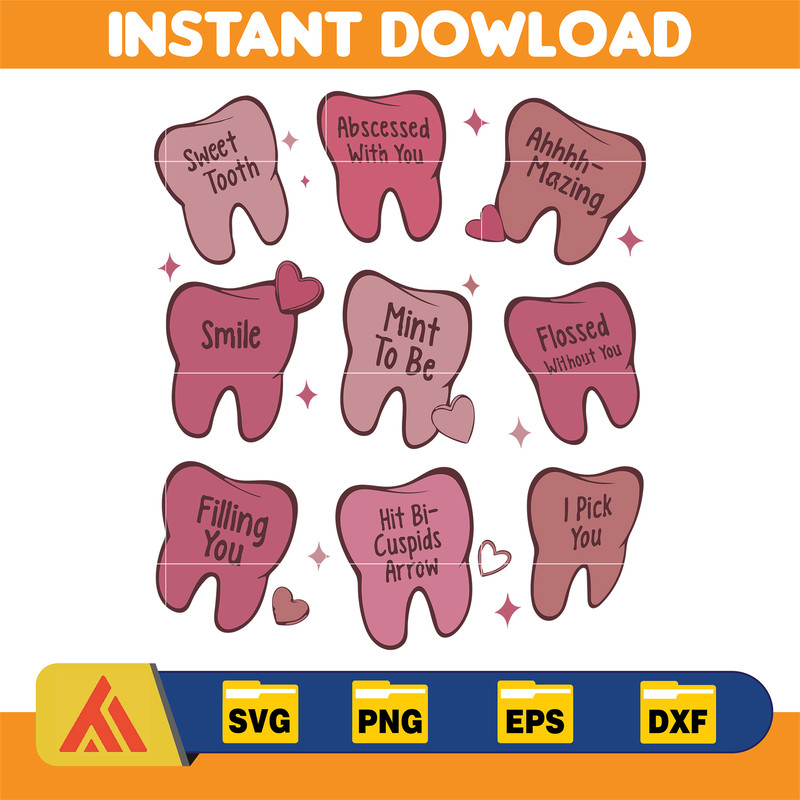 Valentine Dentist Svg, Dental Hygienist Svg, Dental Assistant Svg, Valentines Day Svg For Dentist, Dental Student Gift, Dental Crew.jpg