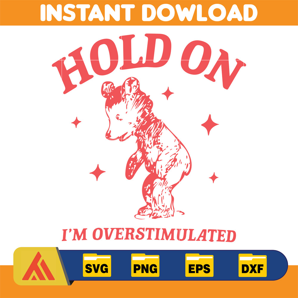 Hold on I'm overstimulated Svg, Heavy Blend Crewneck Svg, Instant Download.jpg