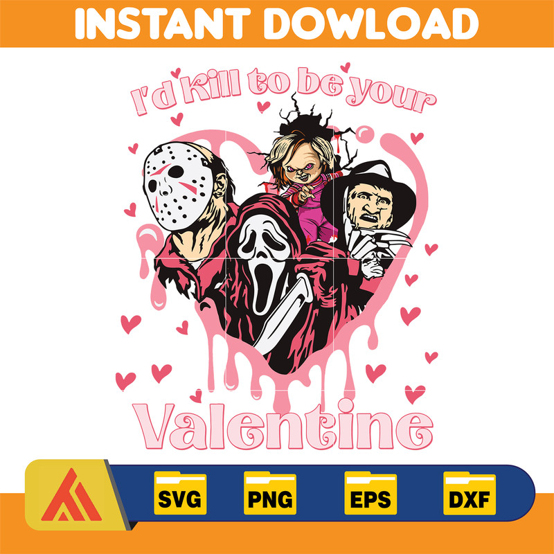 I'd Kill To Be Your Valentine Killer Character Movie Svg, Horror Killer Story Valentine Svg, Valentine Shirt Svg, Pink Killer Valentine Movie.jpg