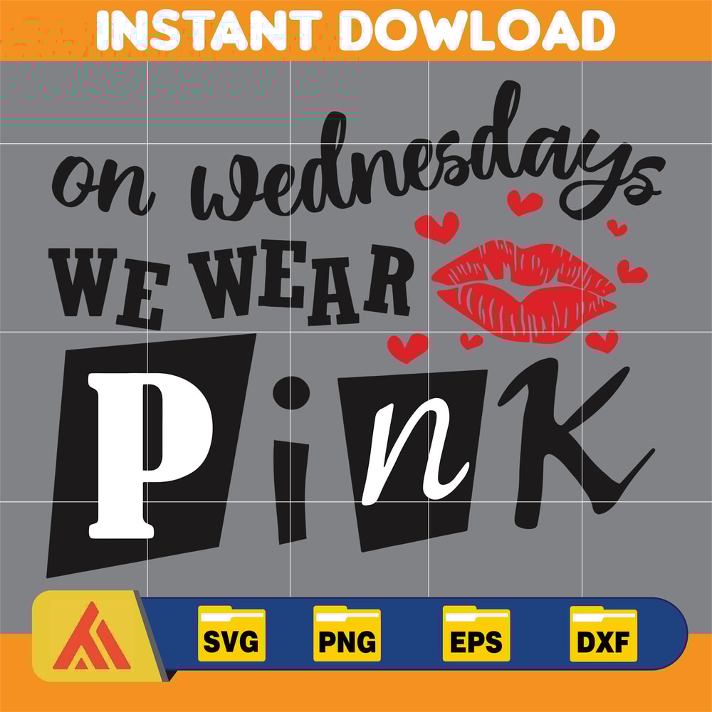 On Wednesdays We Wear Pink Svg, That's So Fetch, Burn Book, We Wear Pink, Cut File For Cricut, Sublimation Design, Digital Download.jpg