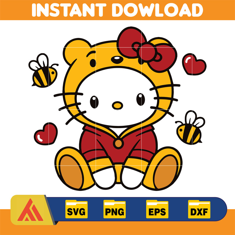Kitty Winnie Pooh Svg, Valentine’s Day Svg, kawaii Valentine Svg, Kawaii Svg, Cricut, Silhouette Vector.jpg