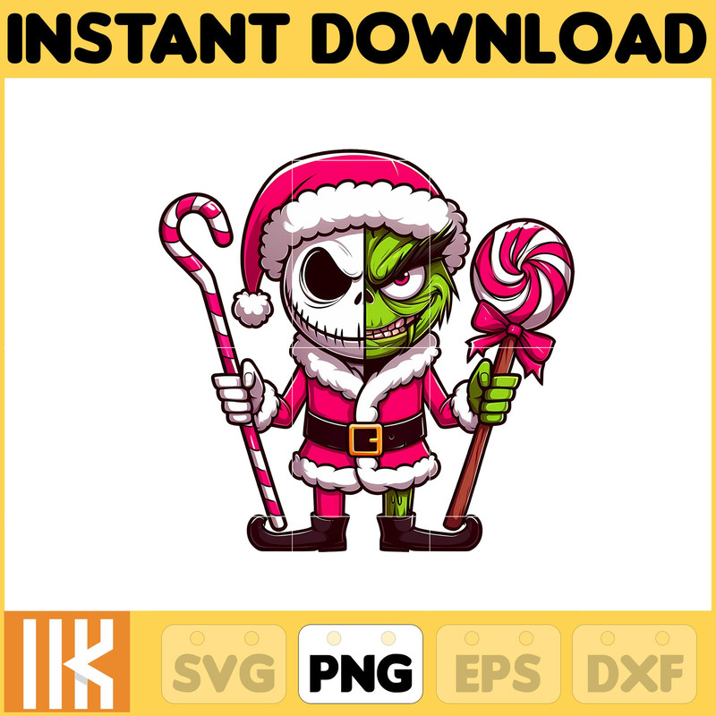 Nightmare Before Christmas Png, Jack Skellington Png, Grinch Png, Chistmas Jack Grinch, Chistmas Movie Character Sublimation Design (3).jpg