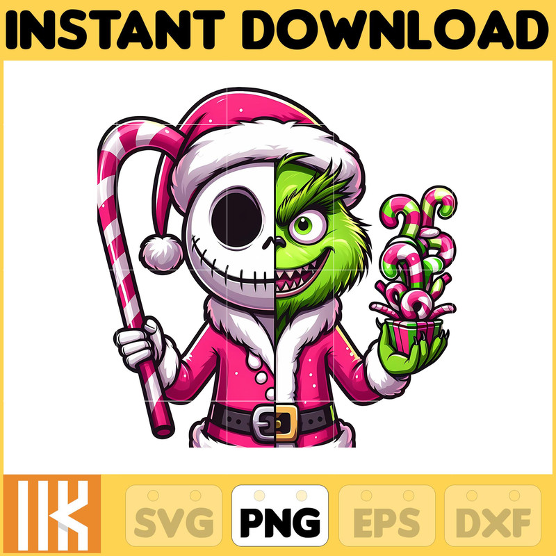 Nightmare Before Christmas Png, Jack Skellington Png, Grinch Png, Chistmas Jack Grinch, Chistmas Movie Character Sublimation Design (6).jpg