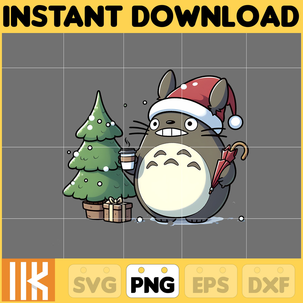 Anime Christmas Png, Manga Christmas Png, Totoro Christmas Png, Totoro Png, Png Sublimation, Digital Instant Download File (16).jpg