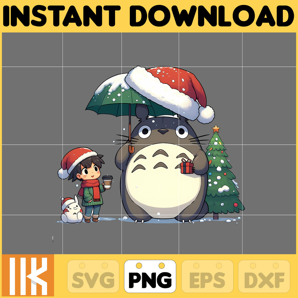 Anime Christmas Png, Manga Christmas Png, Totoro Christmas Png, Totoro Png, Png Sublimation, Digital Instant Download File (20).jpg