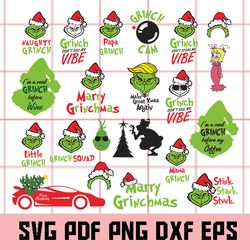 Grinch inspired SVG Bundle, Grinch Christmas Svg, Grinch Svg, Grinch Christmas Clipart, Grinch Clipart, Grinch Christmas